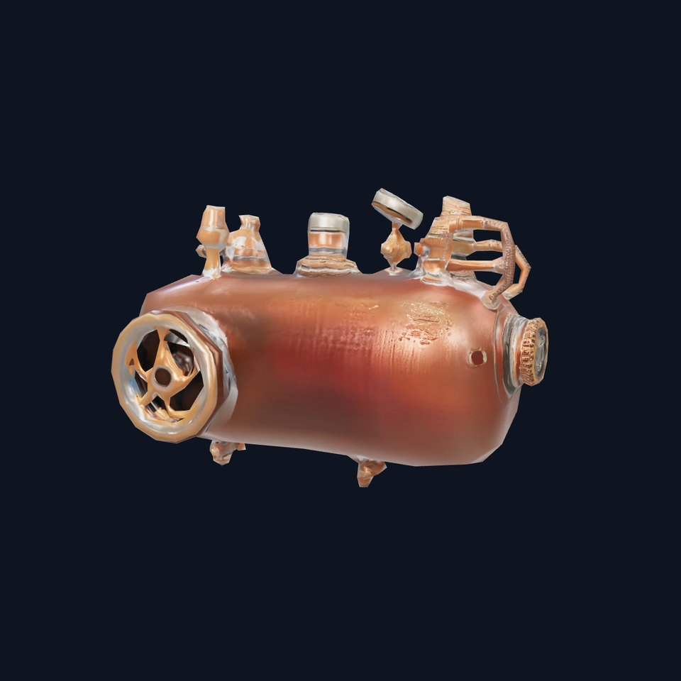 Steampunk Boiler and Gauge Model Pack